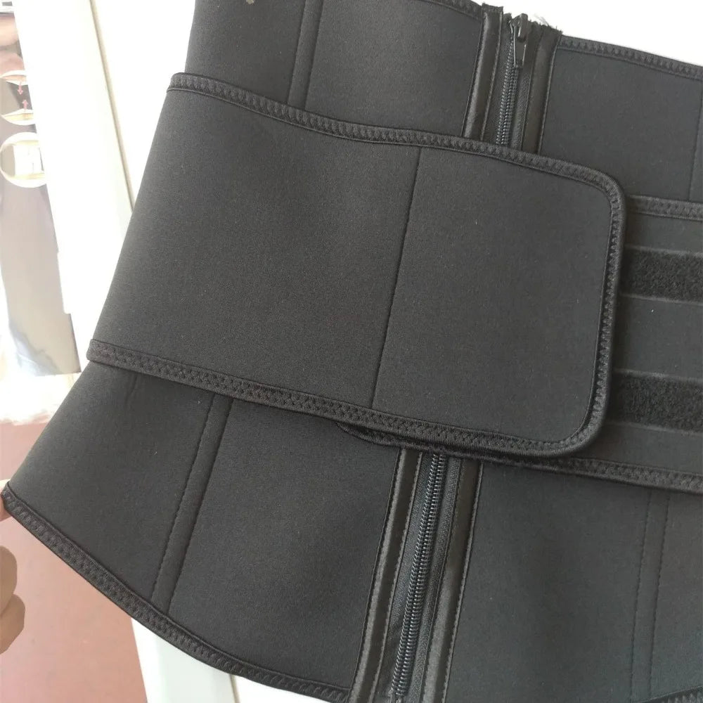 Plus Size Abdominal Belt High Compression Zipper Neoprene Waist Cincher Corset Underbust Body Fajas Sweat Waist Trainer