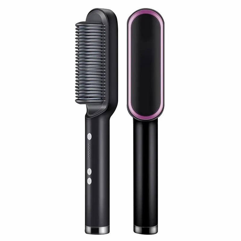 High Quality Electric Straighten Hair Brush Professional Curler Straightener Comb Fashion Fast Heating Ceramic Hair Straightener