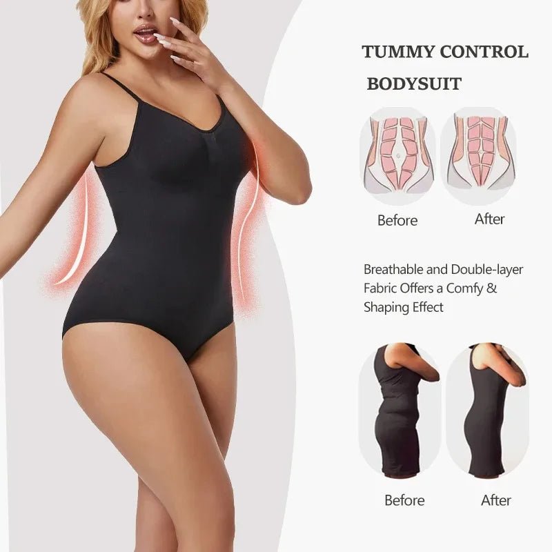 Womens Backless Bodysuits Seamless Sexy Shapewear Thong Butt Lifter Body Shaper Tummy Control Corset Slimming Camisole Tops