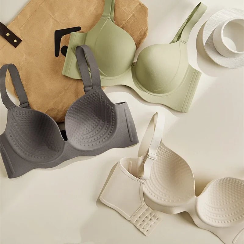 Large Size Underwear for Women with Breathable Large Breasts Small Strapless Bra Without Steel Rings Adjustable Anti-sagging Bra