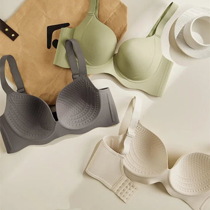 Large Size Underwear for Women with Breathable Large Breasts Small Strapless Bra Without Steel Rings Adjustable Anti-sagging Bra