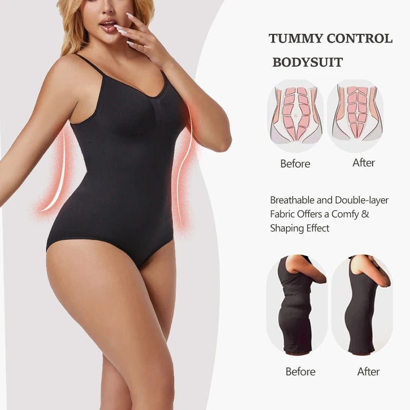 Womens Backless Bodysuits Seamless Sexy Shapewear Thong Butt Lifter Body Shaper Tummy Control Corset Slimming Camisole Tops