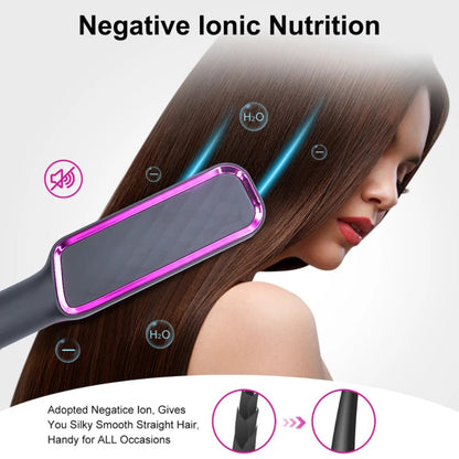 Electric Hot Comb Straight Hair Straightener Comb Straightening Brush Negative Ion Multifunctional Anti-Scalding Styling Tool