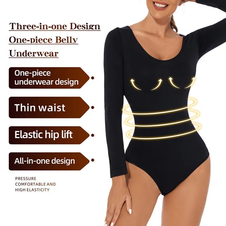 Sexy Women's Clothing Autumn/winter Long Sleeve Shapewear Tummy Control Bodycon Dress