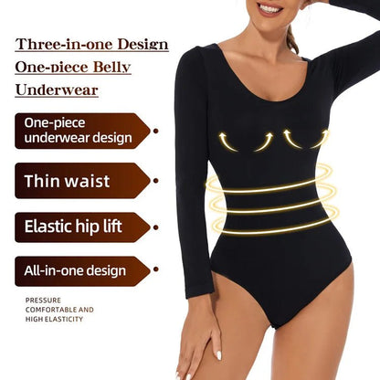 Sexy Women's Clothing Autumn/winter Long Sleeve Shapewear Tummy Control Bodycon Dress