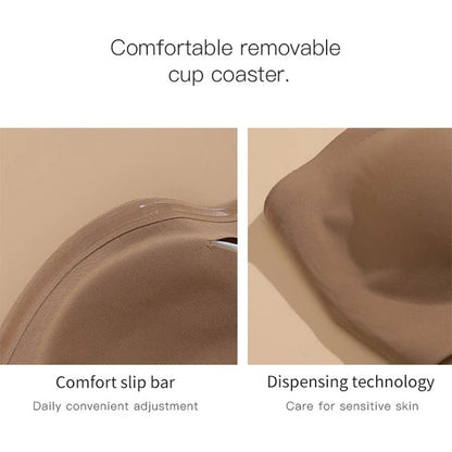 Removable Padded Soft Ice Silk Traceless Women Brasseries Wire Free Seamless Bra Women Strapless Bra Cross Side Buckle Underwear