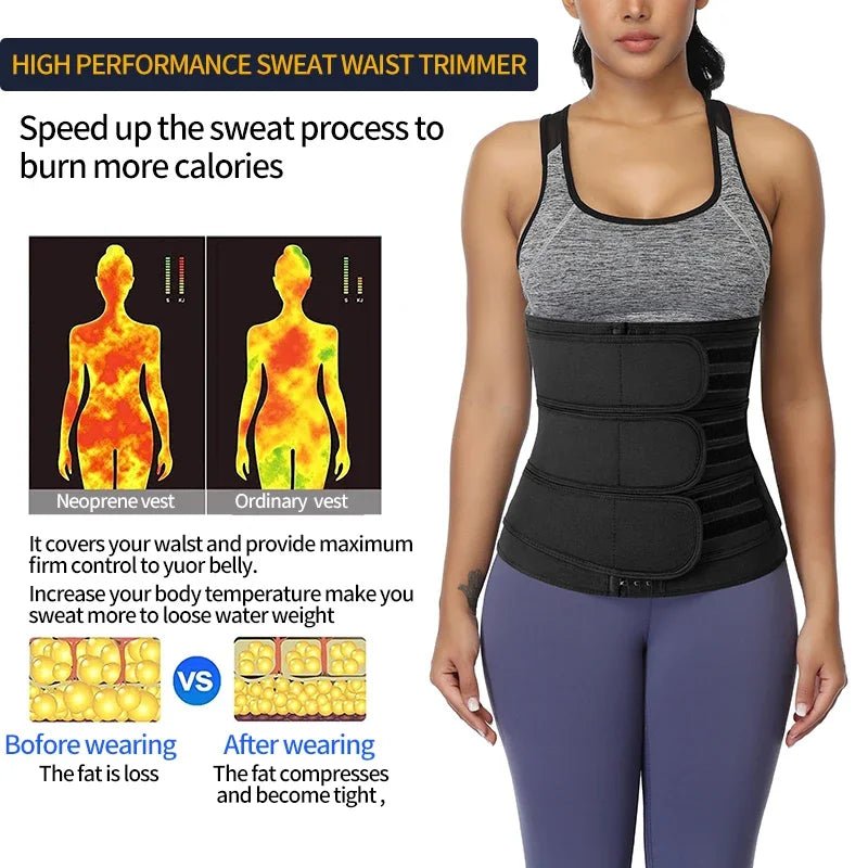Neoprene Sweat Body Shaper Waist Trainer Belts Shapewear Girdle Tummy Control Slimming Fat Burning Postpartum Sheath Belt