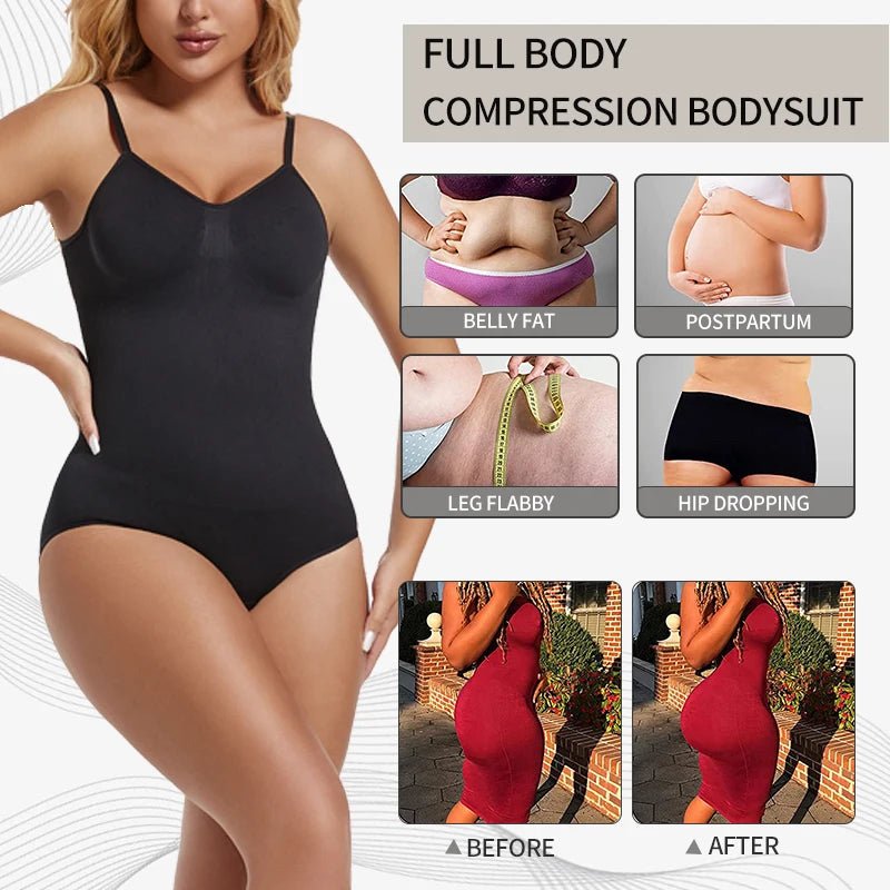 Womens Backless Bodysuits Seamless Sexy Shapewear Thong Butt Lifter Body Shaper Tummy Control Corset Slimming Camisole Tops