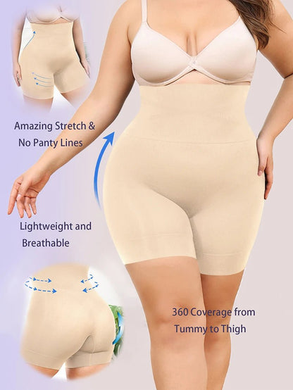 Plus Size Womens Shapewear High Waisted Body Shaper Tummy Control Panties Obesity Slimming Shapers Waist Trainer Shaping Shorts