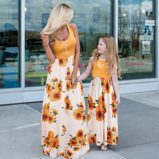 Mother Daughter Matching Dresses Family Sets Mother's Day Gift Summer Beach Mommy And Me Family Matching Mother Daughter Dress
