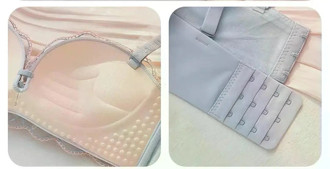 Small Breasts Gathered Women's Underwear Flat Chest Collection Side Breast Anti-sagging No Steel Ring Embossed Women's Bra