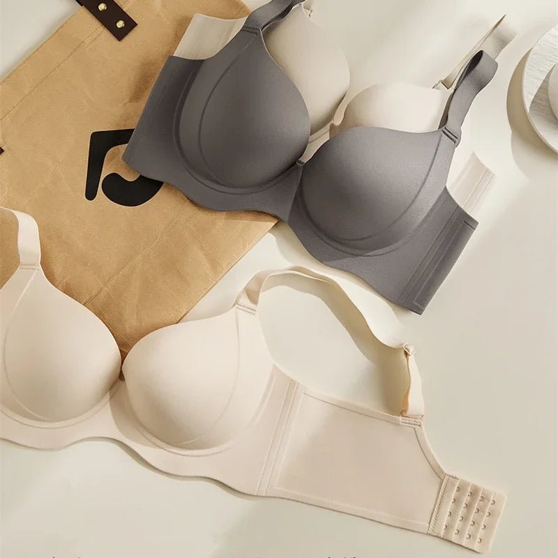 Large Size Underwear for Women with Breathable Large Breasts Small Strapless Bra Without Steel Rings Adjustable Anti-sagging Bra