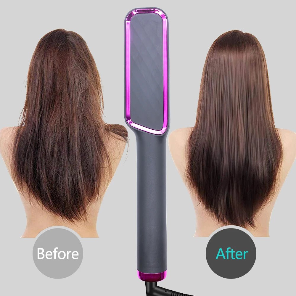 Electric Hot Comb Straight Hair Straightener Comb Straightening Brush Negative Ion Multifunctional Anti-Scalding Styling Tool