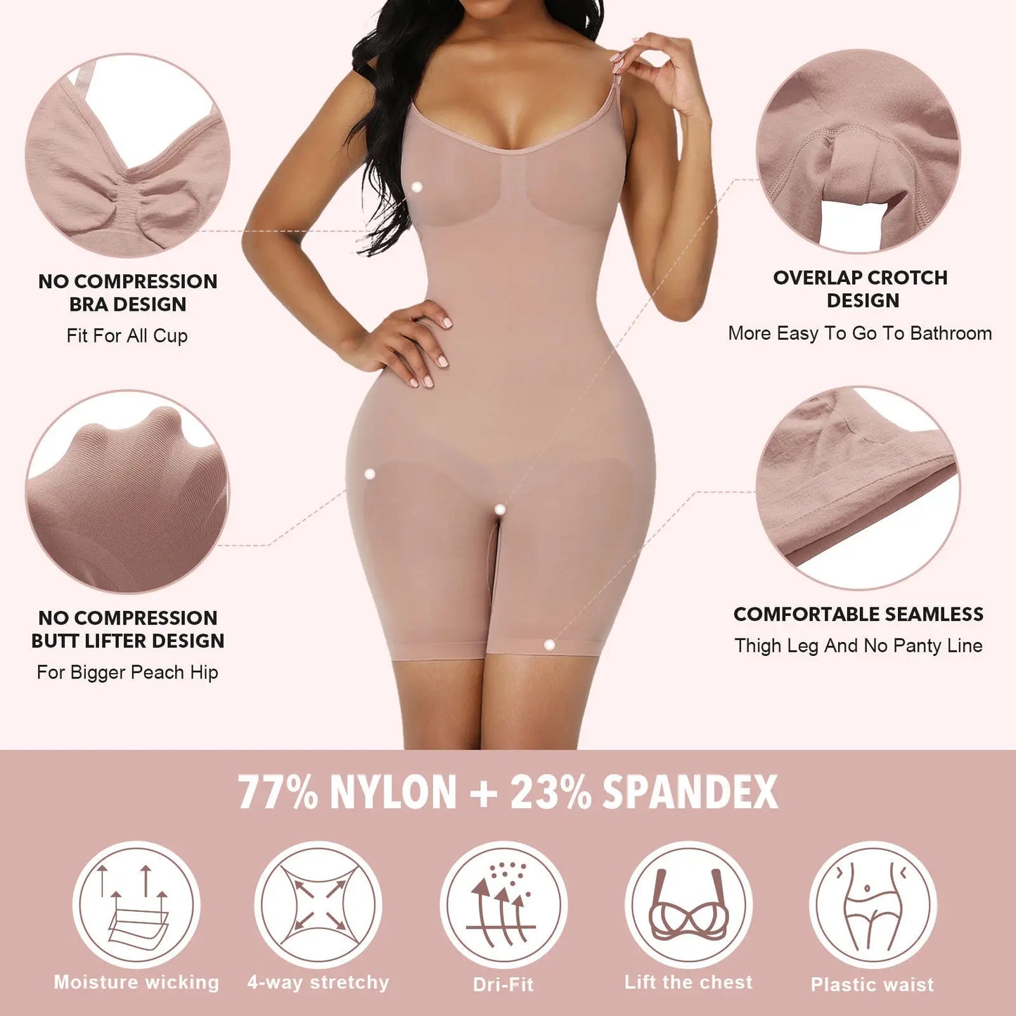 Shapewear Bodysuit Push Up Corset Waist Trainer Trimmer Butt Lifter Bodysuit Slimming Shapewear Tummy Control Underwear