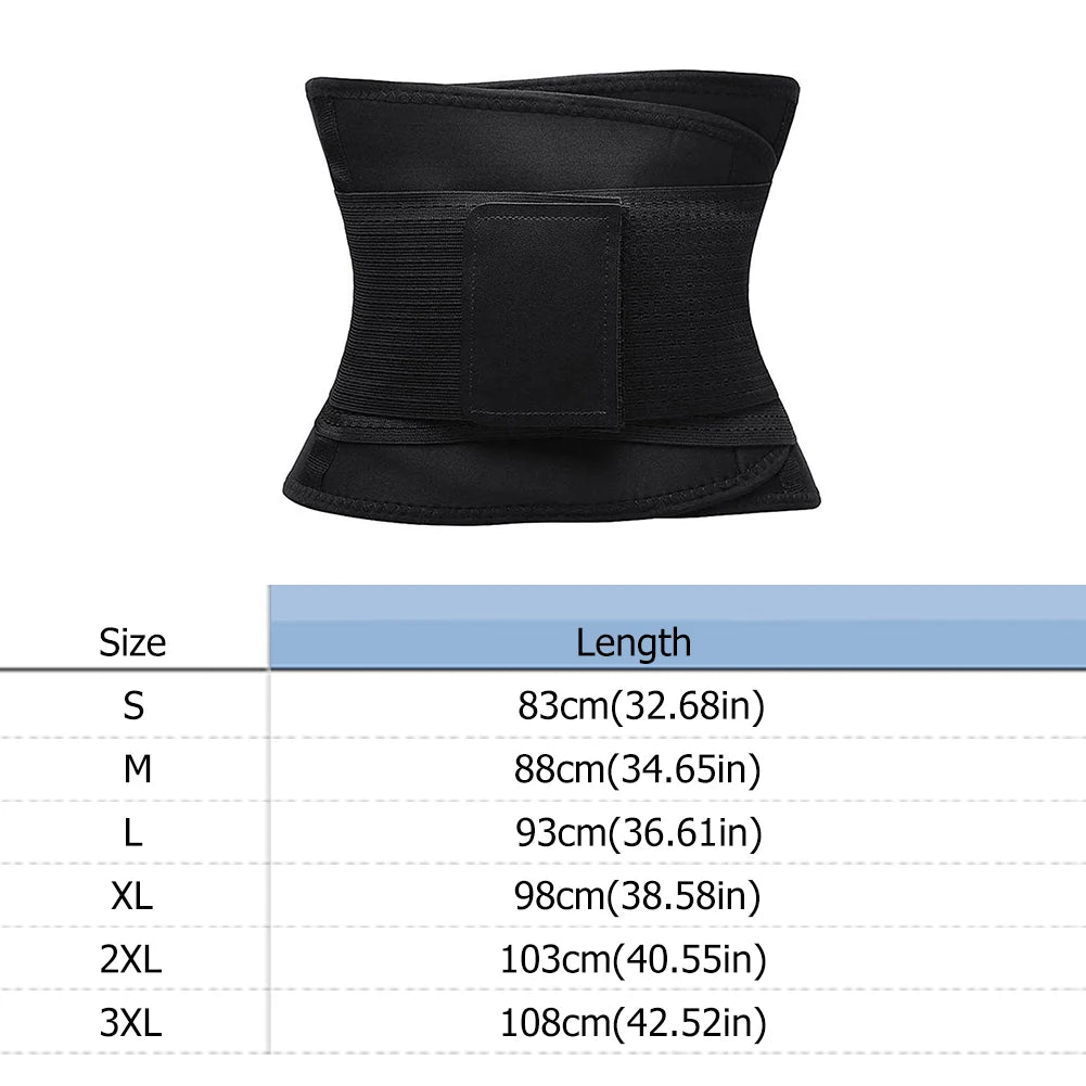 Unisex Black Postpartum Belly Band Casual Four Seasons Adult Waist Cincher Trimmer with Sticker for Women Body Shaper