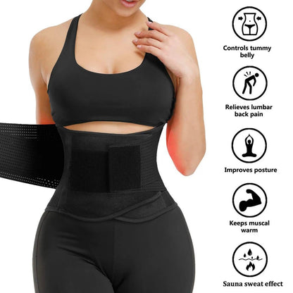 Unisex Black Postpartum Belly Band Casual Four Seasons Adult Waist Cincher Trimmer with Sticker for Women Body Shaper