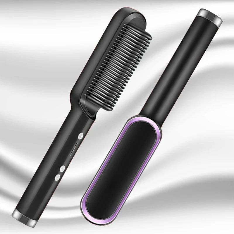 High Quality Electric Straighten Hair Brush Professional Curler Straightener Comb Fashion Fast Heating Ceramic Hair Straightener