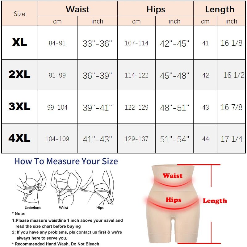 Plus Size Womens Shapewear High Waisted Body Shaper Tummy Control Panties Obesity Slimming Shapers Waist Trainer Shaping Shorts