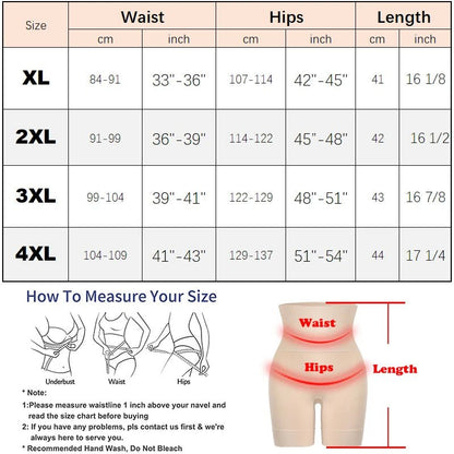 Plus Size Womens Shapewear High Waisted Body Shaper Tummy Control Panties Obesity Slimming Shapers Waist Trainer Shaping Shorts