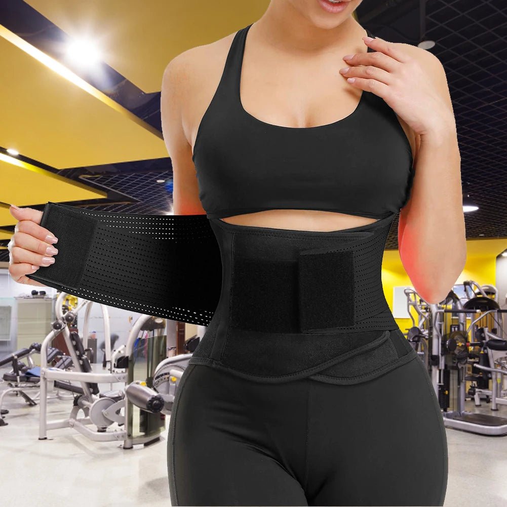 Unisex Black Postpartum Belly Band Casual Four Seasons Adult Waist Cincher Trimmer with Sticker for Women Body Shaper