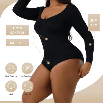 Sexy Women's Clothing Autumn/winter Long Sleeve Shapewear Tummy Control Bodycon Dress
