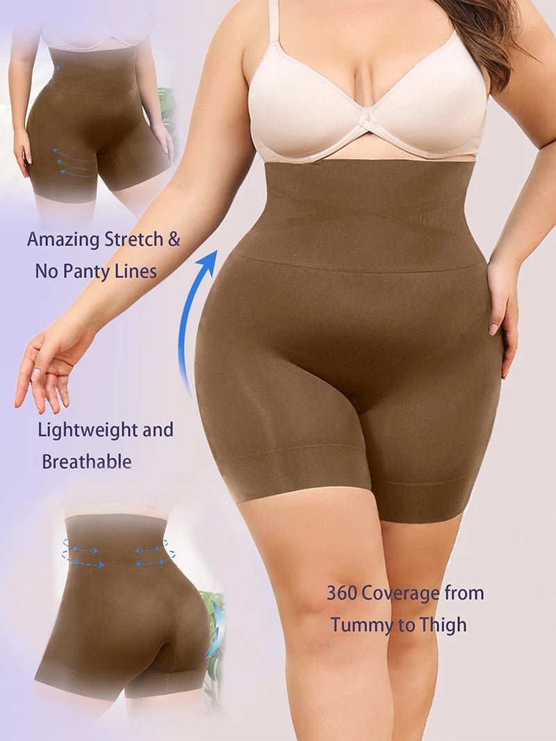 Plus Size Womens Shapewear High Waisted Body Shaper Tummy Control Panties Obesity Slimming Shapers Waist Trainer Shaping Shorts