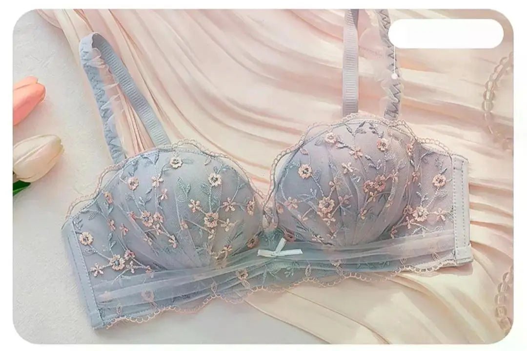 Small Breasts Gathered Women's Underwear Flat Chest Collection Side Breast Anti-sagging No Steel Ring Embossed Women's Bra