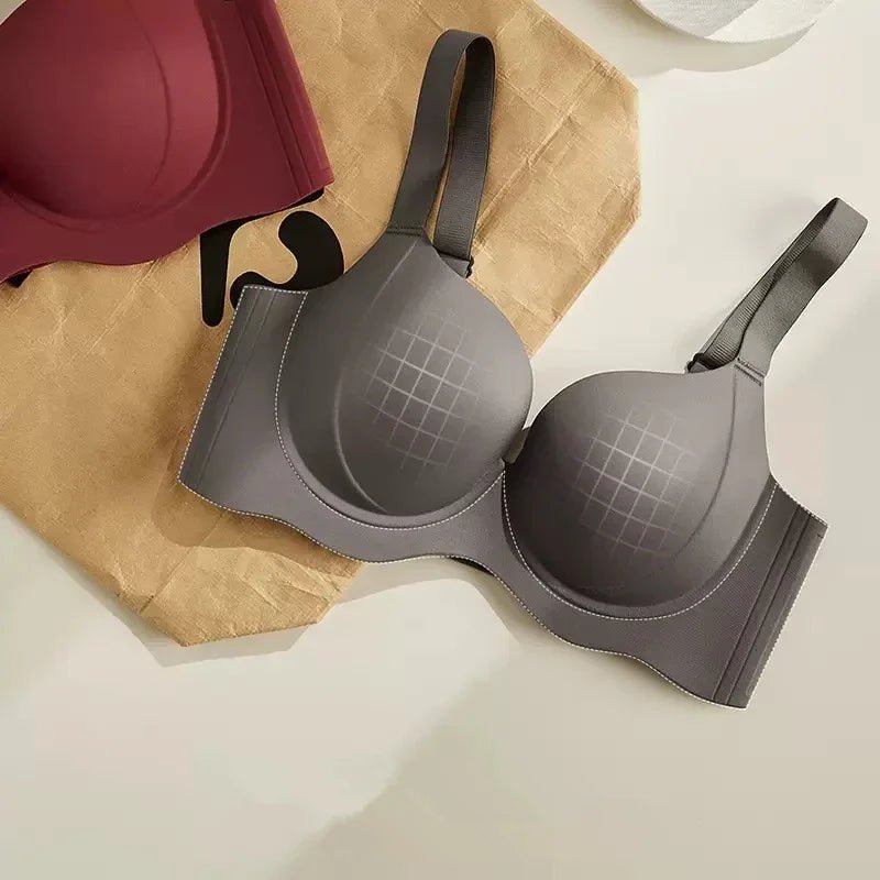 Large Size Underwear for Women with Breathable Large Breasts Small Strapless Bra Without Steel Rings Adjustable Anti-sagging Bra