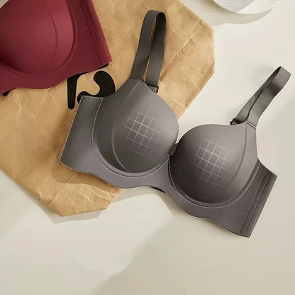Large Size Underwear for Women with Breathable Large Breasts Small Strapless Bra Without Steel Rings Adjustable Anti-sagging Bra