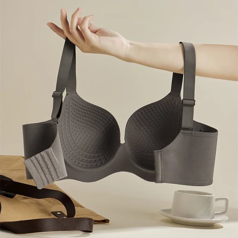 Large Size Underwear for Women with Breathable Large Breasts Small Strapless Bra Without Steel Rings Adjustable Anti-sagging Bra