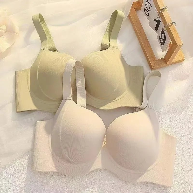 Large Size Underwear for Women with Breathable Large Breasts Small Strapless Bra Without Steel Rings Adjustable Anti-sagging Bra