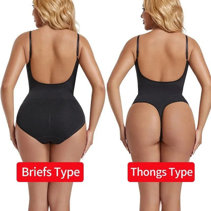 Womens Backless Bodysuits Seamless Sexy Shapewear Thong Butt Lifter Body Shaper Tummy Control Corset Slimming Camisole Tops