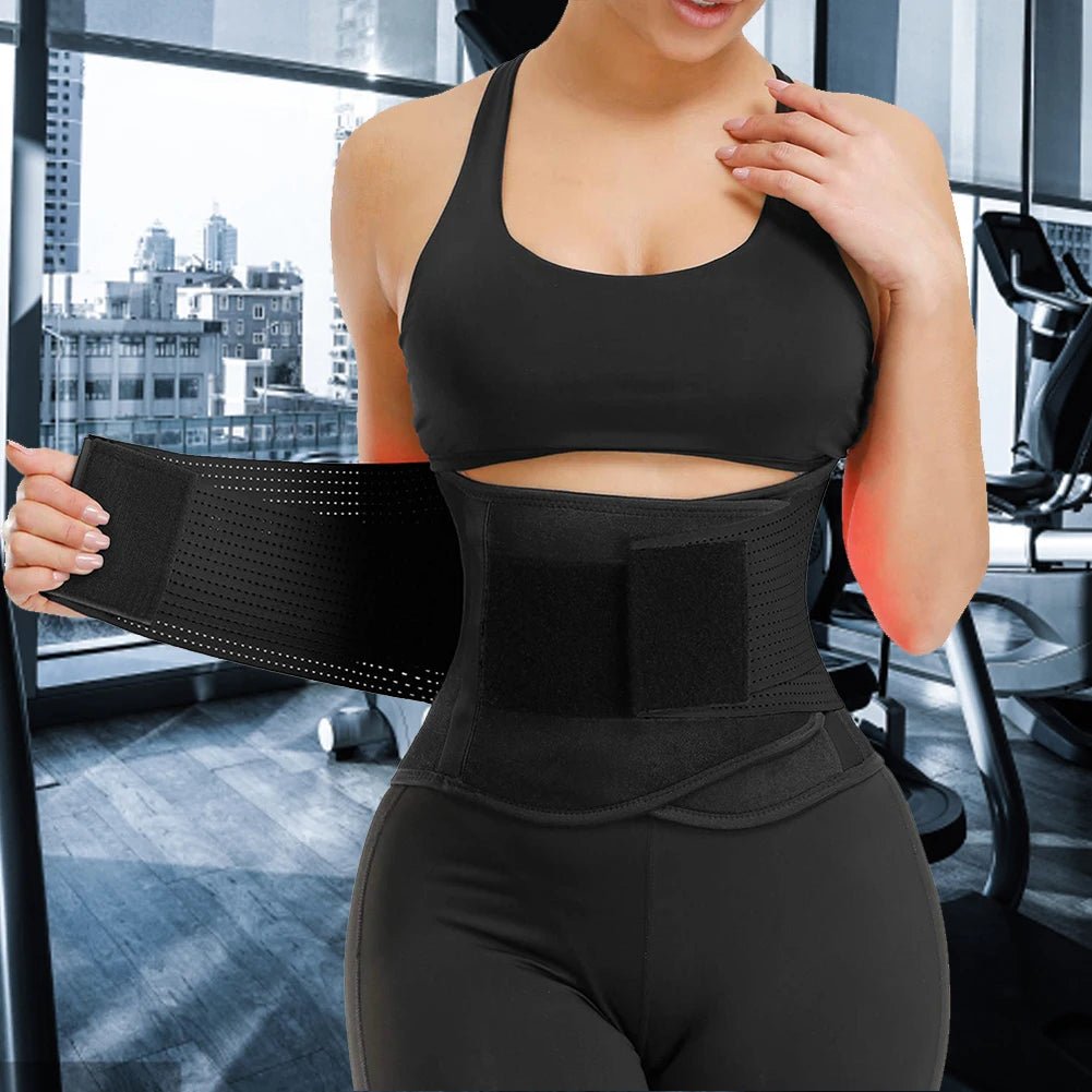 Unisex Black Postpartum Belly Band Casual Four Seasons Adult Waist Cincher Trimmer with Sticker for Women Body Shaper