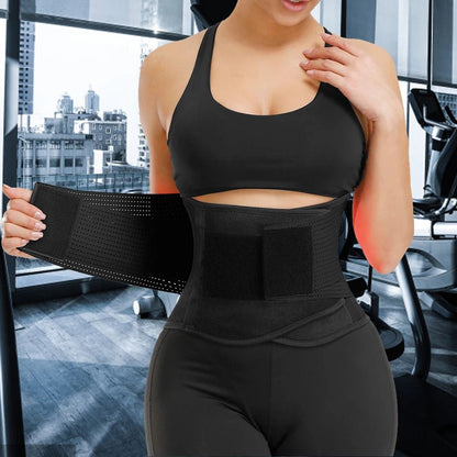 Unisex Black Postpartum Belly Band Casual Four Seasons Adult Waist Cincher Trimmer with Sticker for Women Body Shaper