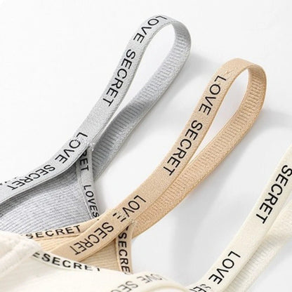 English Letter Wireless Deep V Bra Shockproof Anti-sagging Push Up Underwear Close-fitting Gathered Breasts Seamless Bras Sport