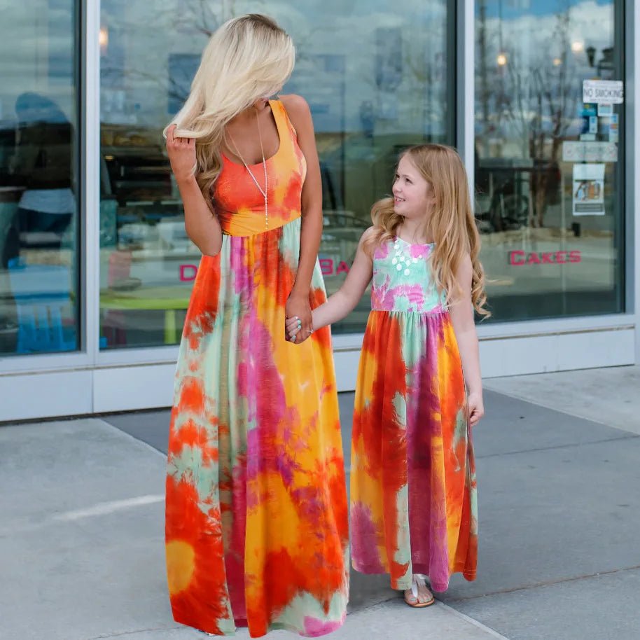Mother Daughter Matching Dresses Family Sets Mother's Day Gift Summer Beach Mommy And Me Family Matching Mother Daughter Dress