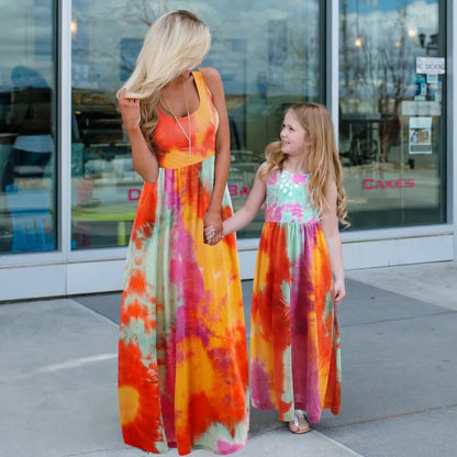 Mother Daughter Matching Dresses Family Sets Mother's Day Gift Summer Beach Mommy And Me Family Matching Mother Daughter Dress