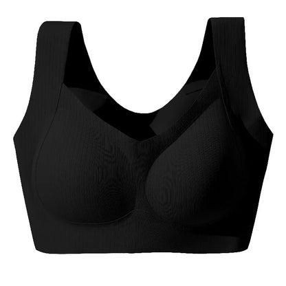 Comfortable, One-piece, Traceless Fixed Cup, Women's Underwear, Beautiful Back Sports Vest, Sleep Large Size Bra Thin